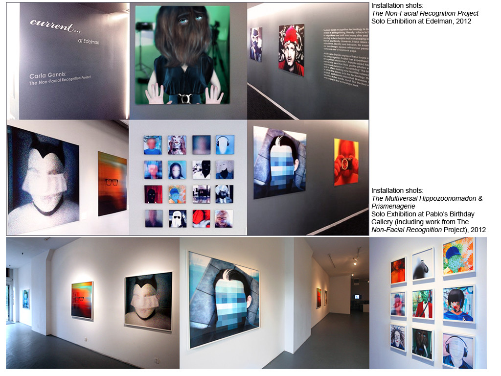 Non-Facial Recognition, 2011 (installation images)
