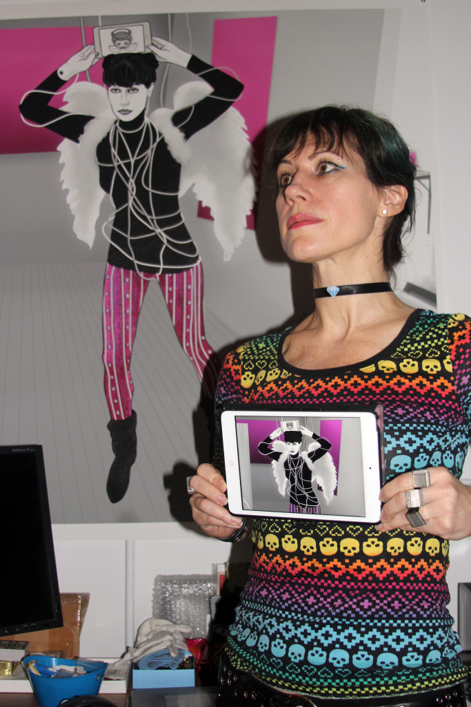 Carla Gannis in her studio © 2015 by Chrysanne Stathacos